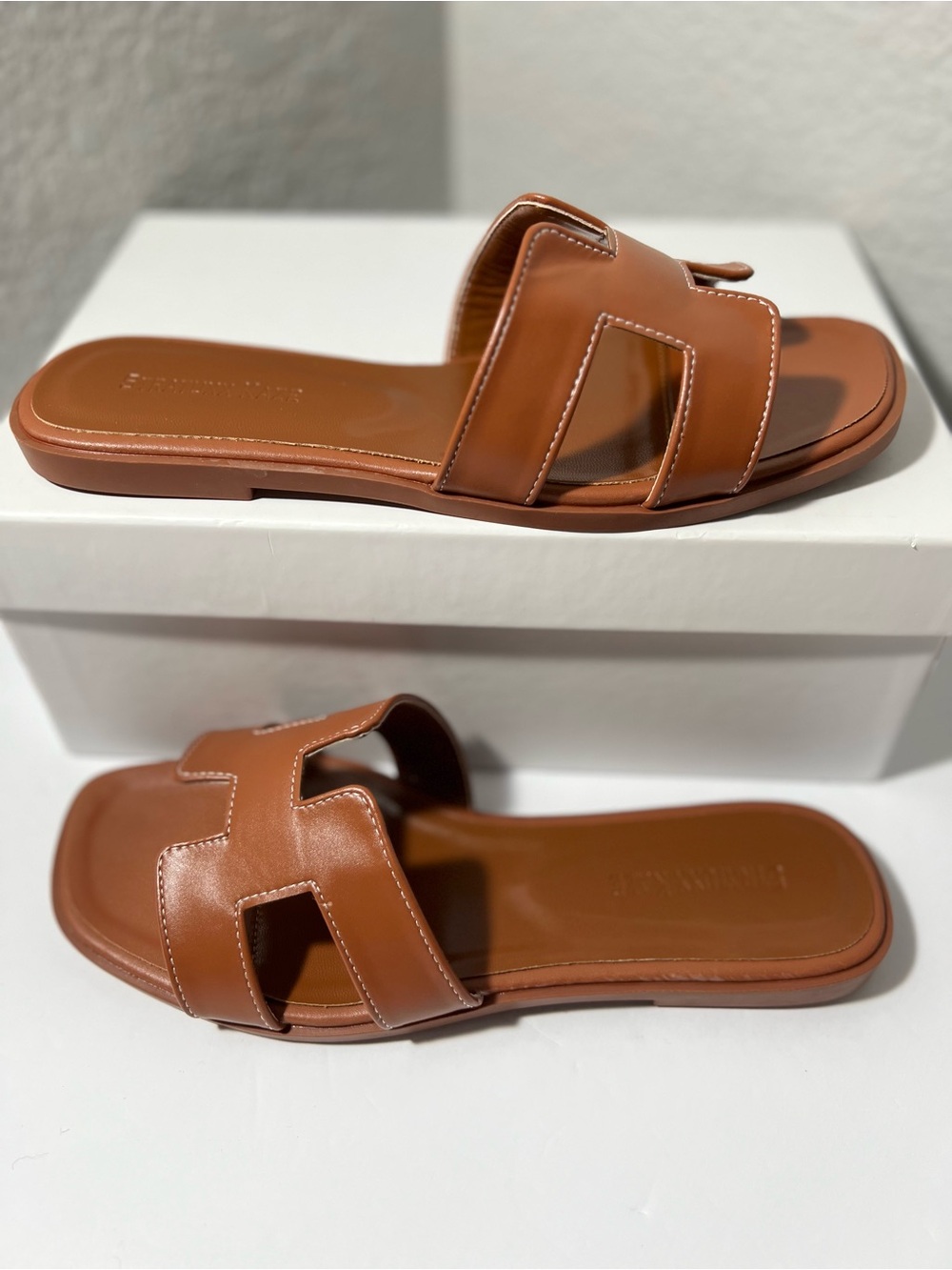 Stratuxx Kaze Brown H Cutout Slide Sandals Women’s Size 8 NWT